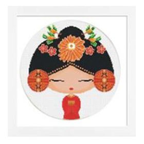 11CT Cross Stitch Kits Cartoon Chinese Ancient Beauty DIY Embroidery Needlework, The Story of the Stone Li Wan