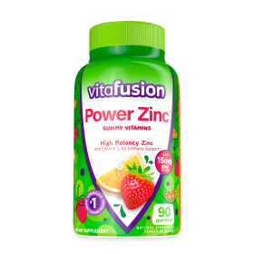 Vitafusion Power Zinc Gummy Vitamins; Strawberry Tangerine Flavored; 90 Count