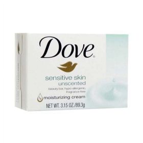 Dove Beauty Moisturizing Cream Bar Soap For Sensitive Skin Unscented - 3.15 oz