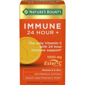 Nature's Bounty Immune 24 Vitamin C; D & Zinc for Immune Support; 1000 mg; 50 Count