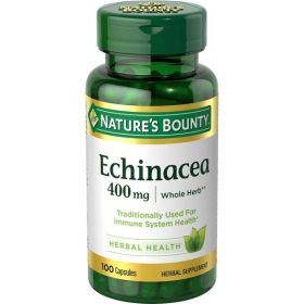 Nature's Bounty Echinacea Whole Herb Capsules; 400 mg; 100 Count