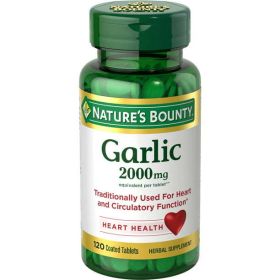 Nature's Bounty Garlic Tablets; 2000 mg; 120 Count