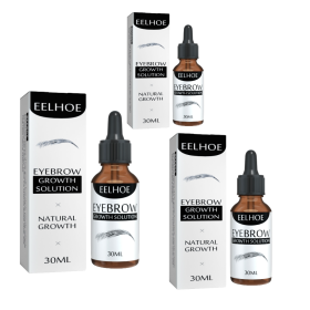 EELHOE Eyebrow Liquid - Black, Dense Natural Essential Oil Liquid For Thick Eyebrow Repair, Gentle Moisturizing Care Liquid (Quantity: 3PCS)